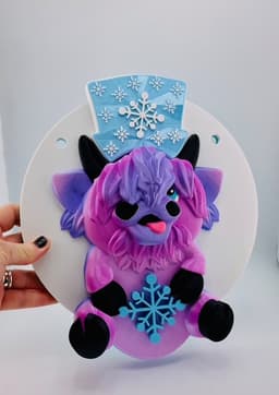 Magnetic Snowflake Hat For Modular Cow Sign 3d model