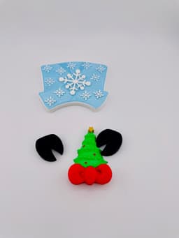 Magnetic Snowflake Hat For Modular Cow Sign 3d model