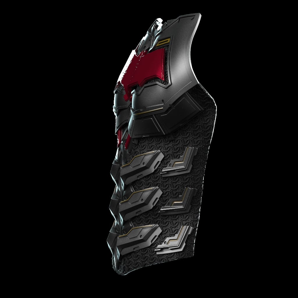 Samurai Red Hood Armor 3D Printer File STL 3d model