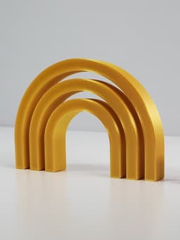3-piece geometric rainbow decor 3d model