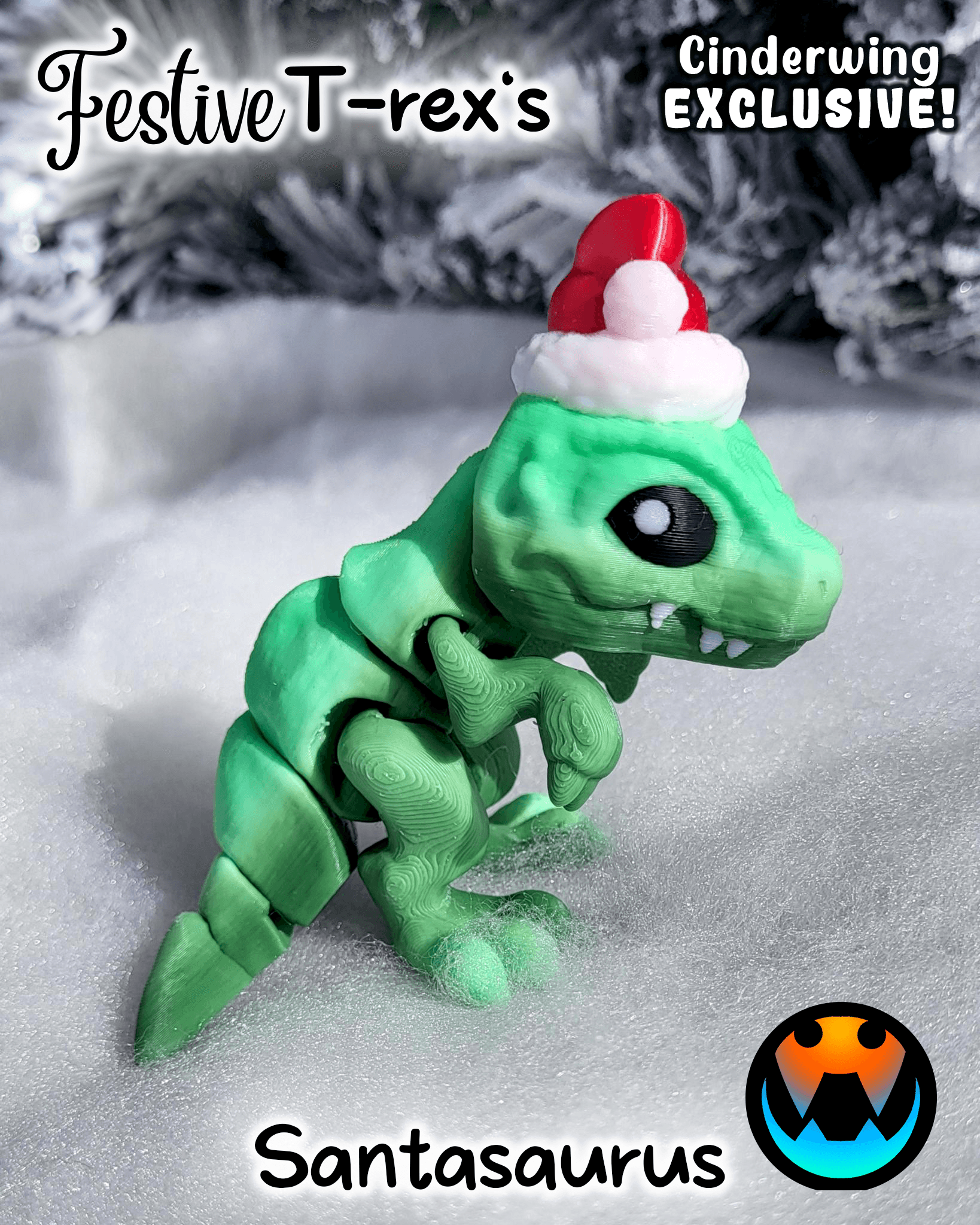Festive T-Rex 3d model