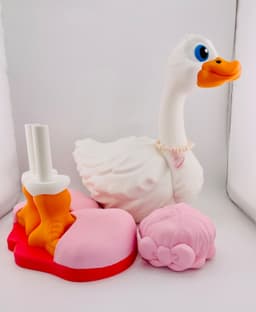 Slippers & Shower Cap Goose Gear for Porch Goose 3d model