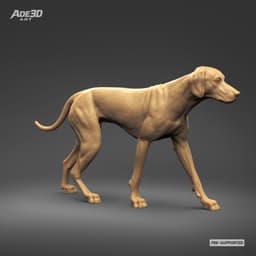 Dalmatian 3D Print Model Pose 01 3d model