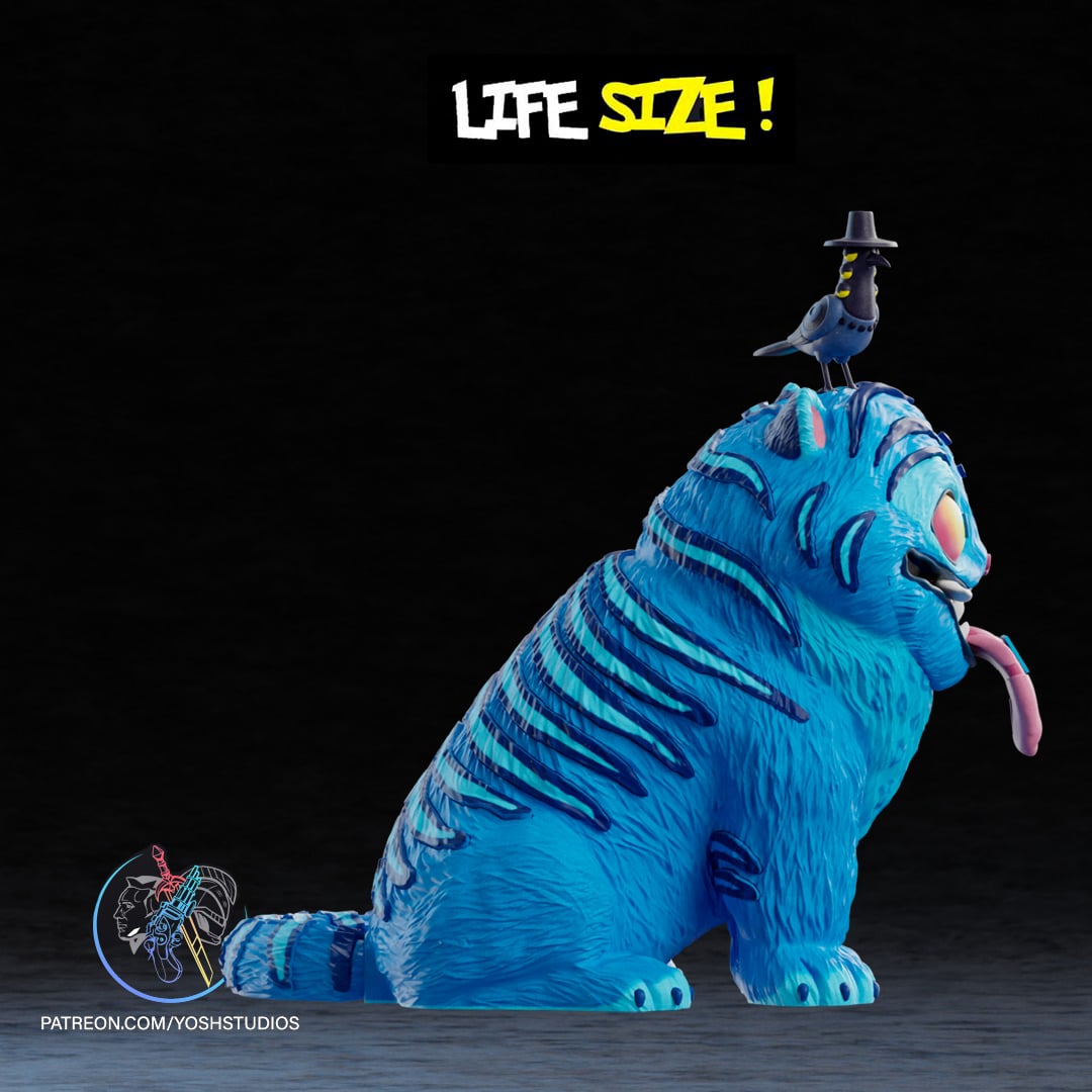 Life Size Blue Tiger 3D Printer STL File 3d model