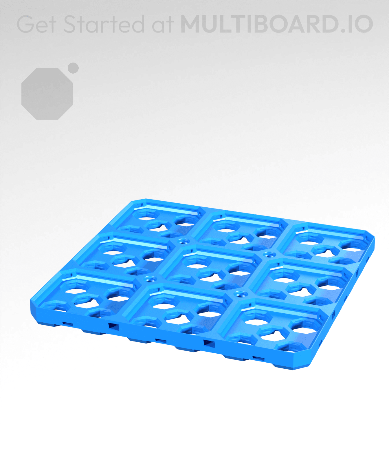 3x3 CU - Multibin Base Plate 3d model