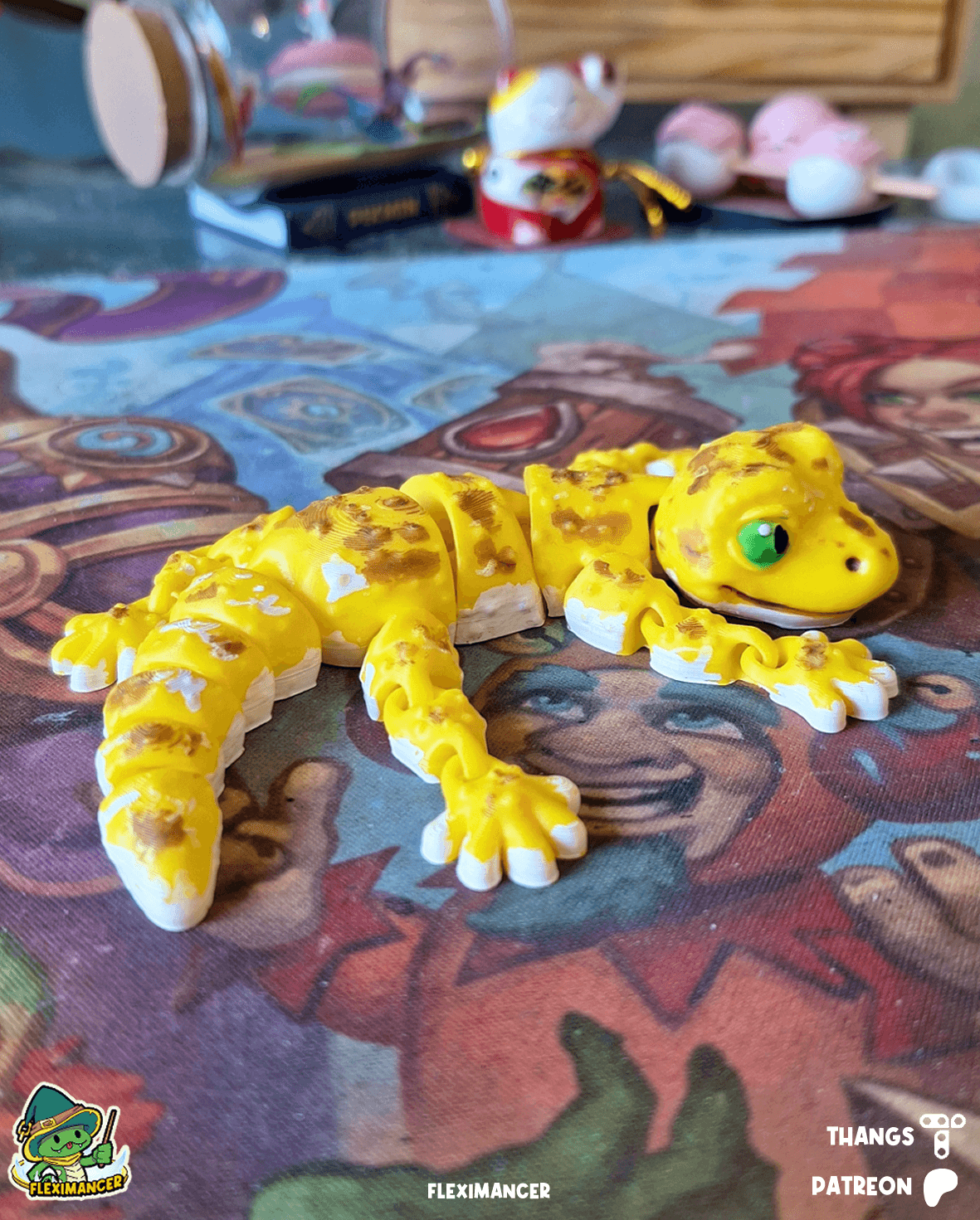 Gecko | Flexi Magnet | Multicolor 3d model