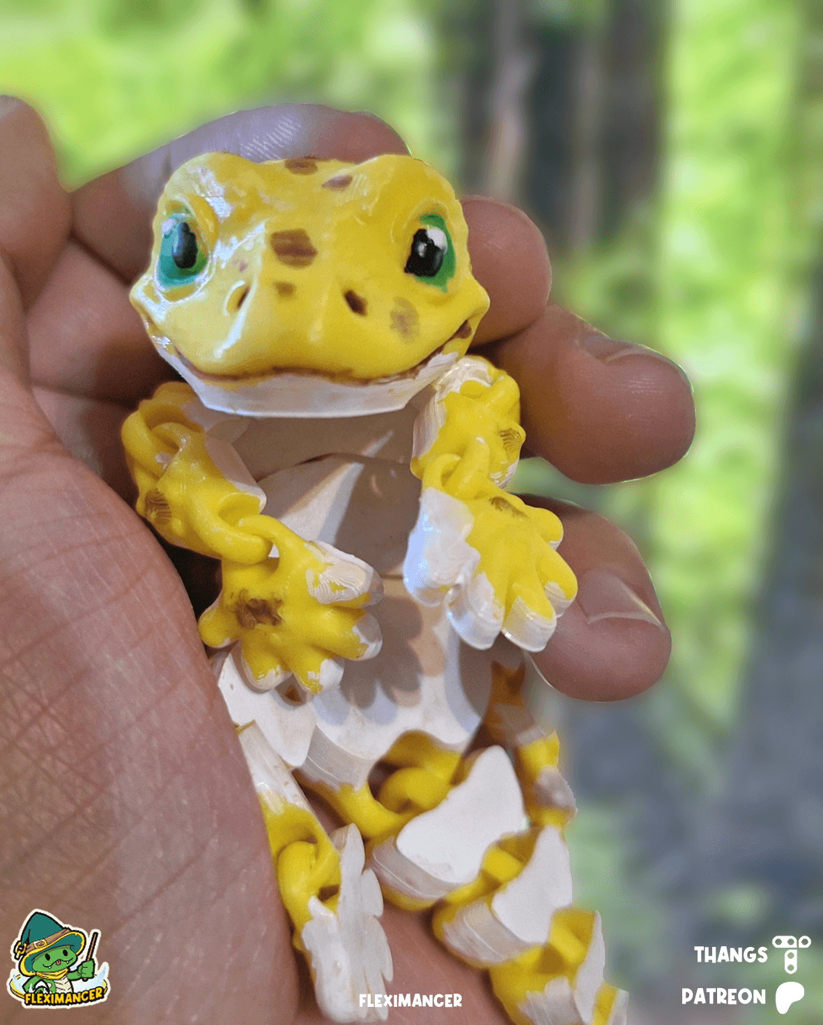 Gecko | Flexi Magnet | Multicolor 3d model