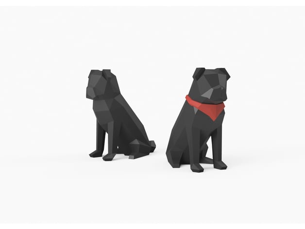 Low-Poly Pug 3d model
