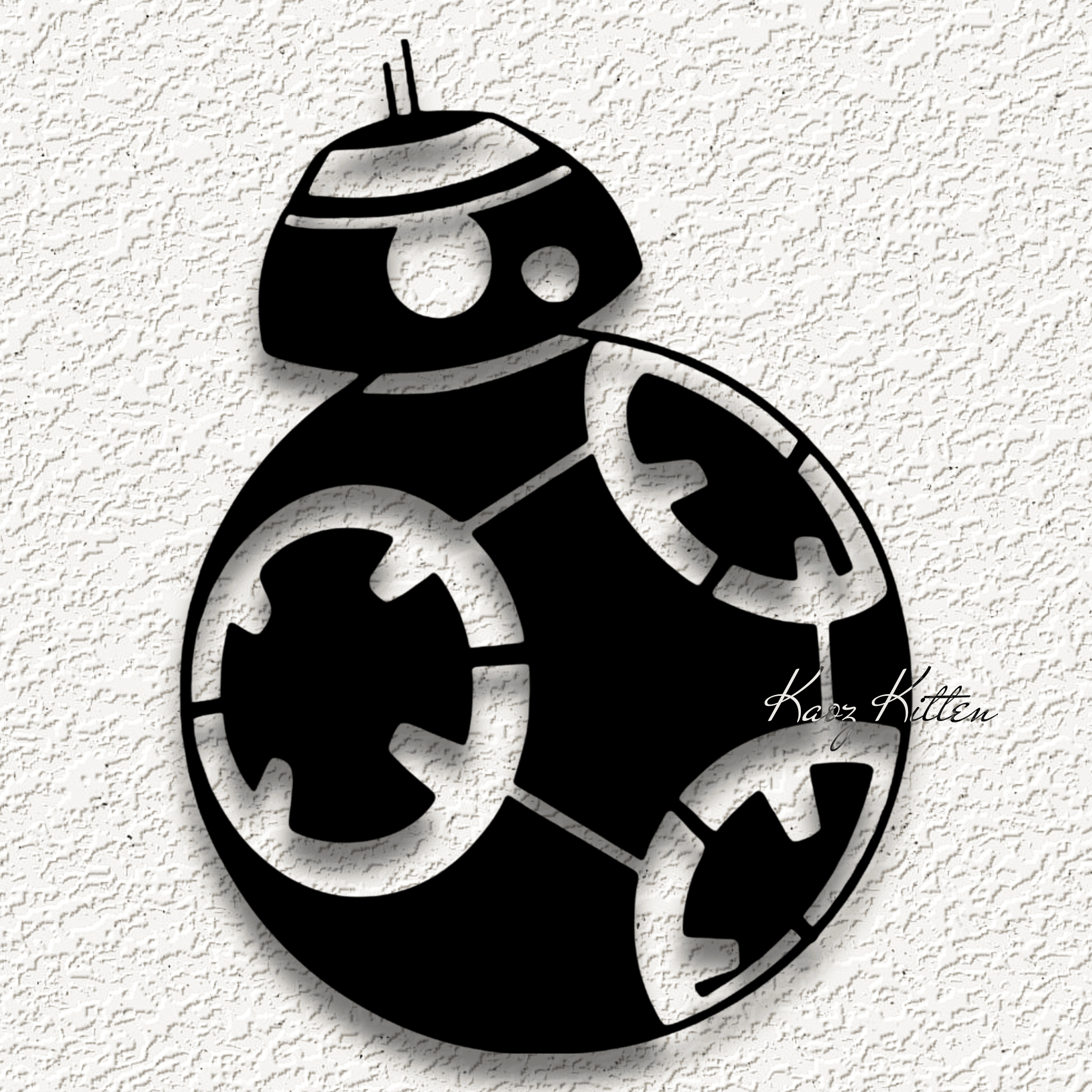 bb-8 droid robot WALL ART HOME DECOR 3d model