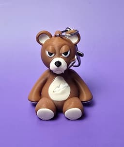 "Bearly Hanging On" Keychain 3d model