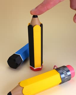 Pencil Fidget Clicker Keychain 3d model