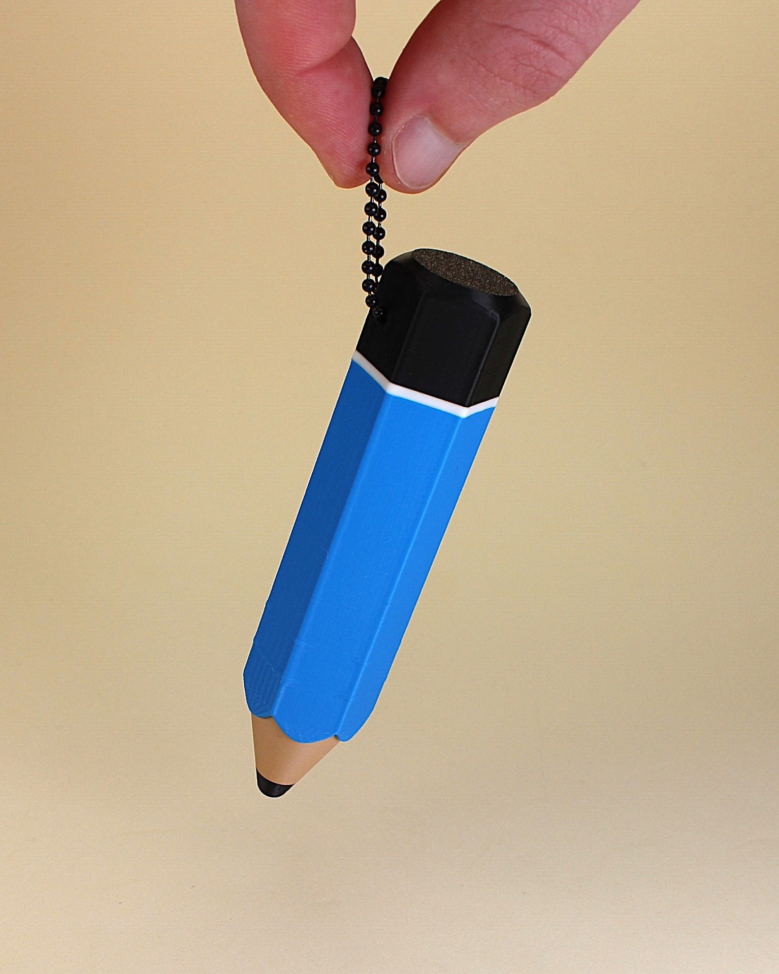 Pencil Fidget Clicker Keychain 3d model