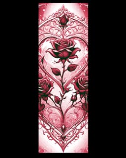 Rose designs shared as bookmarks -valentines gift idea 3d model