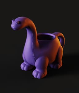Dinosaur Planter STL | Dino Decor 3D Print | Functional 3d model