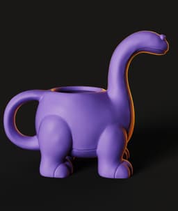 Dinosaur Planter STL | Dino Decor 3D Print | Functional 3d model