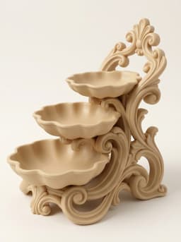 Baroque 3-Tier Desk Organizer & Accessory Tray 3d model