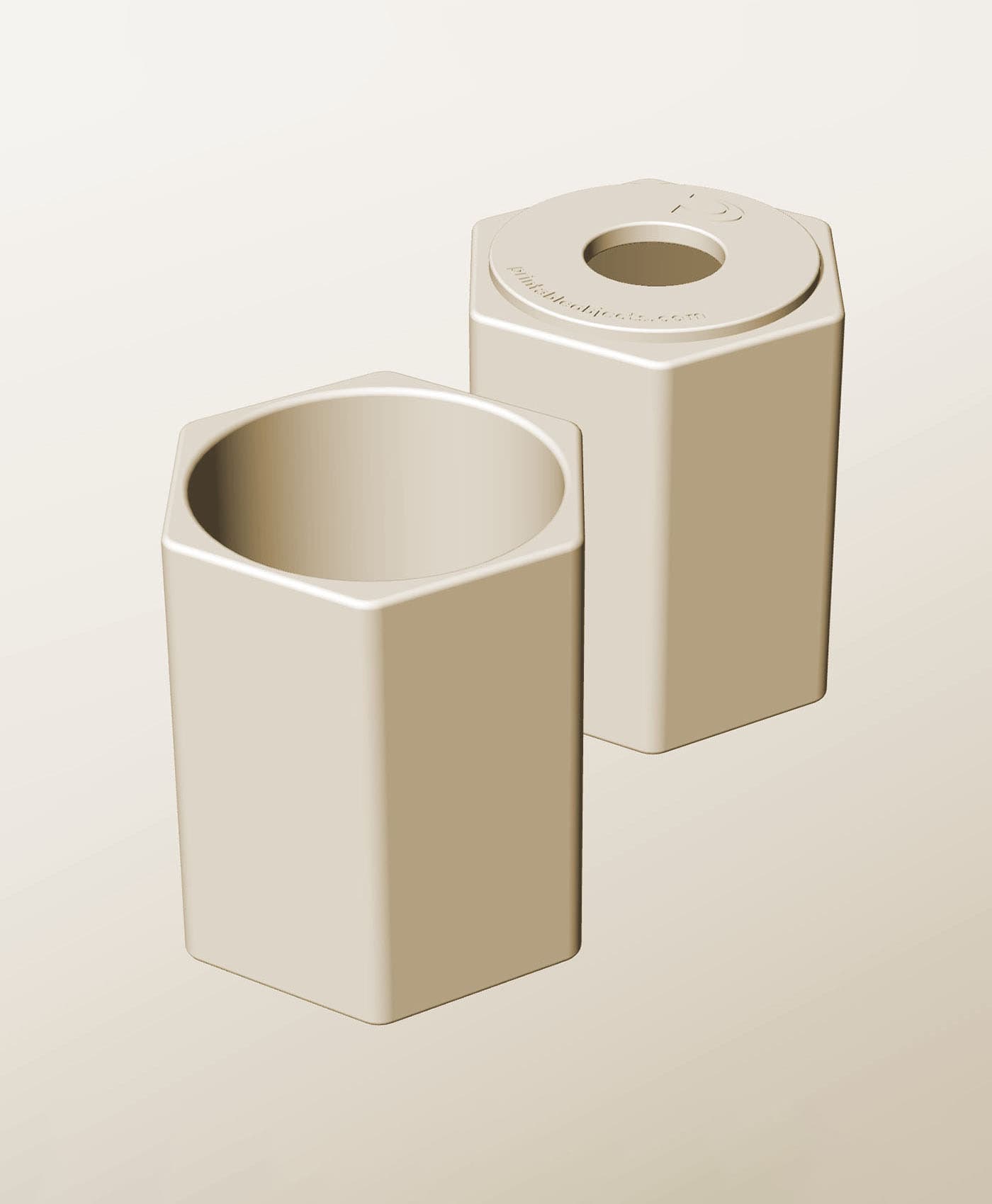 CH96-130-P Modular Stacking pierced container for home decor 3d model