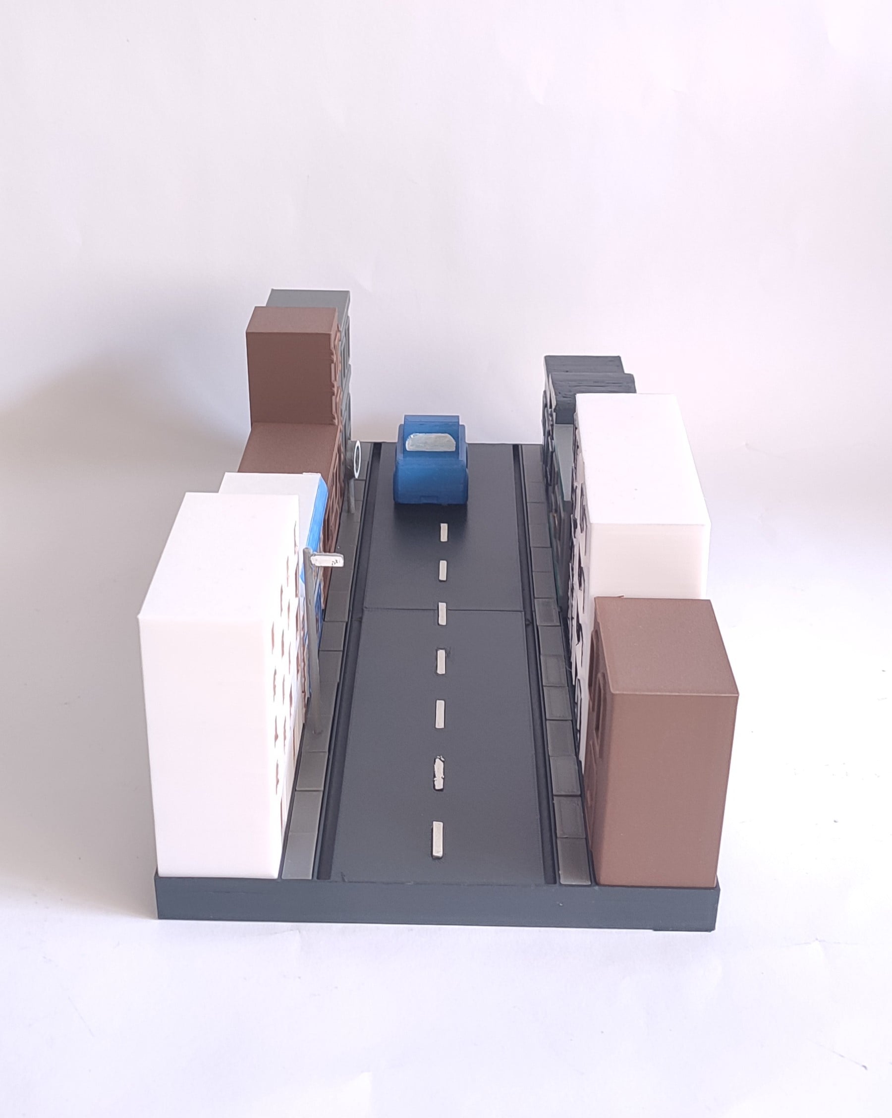 STREET WITH BUILDINGS 3d model