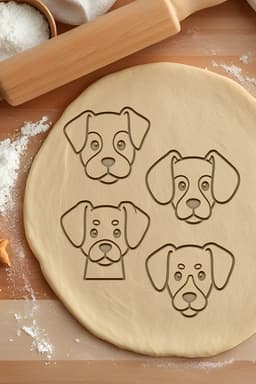 Dog Cookie Cutter, Biscuit Cutter 3d model