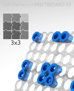 3x3 Board - Offset Snaps - Screw-On Mounting Pack 3d model