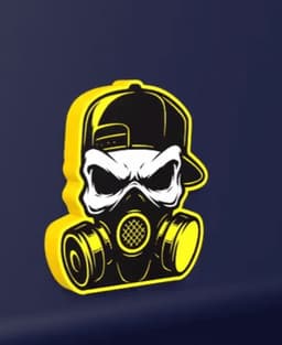 Street Artist Skull - LED Strip compatible 3d model