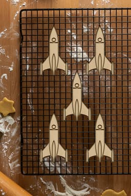 Rocket Cookie Cutter, Biscuit Cutter 3d model