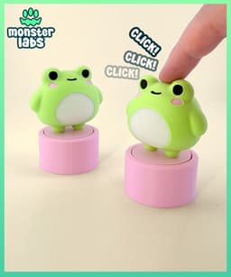 Cute Frog Fidget Clicker Keychain 3d model