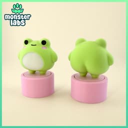 Cute Frog Fidget Clicker Keychain 3d model