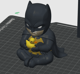 Chibi Batman Rubber Duck 3MF | FanArt Multi-Color | Cute 3d model
