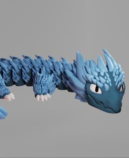 Ice Raptor - Articulated Dragon Fidget Toy 3d model