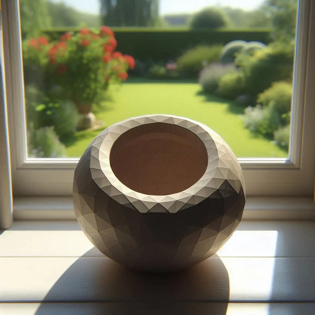 Low Poly Design Planter, Flowerpot 3d model