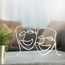 Mask Line Art, Modern, Minimalist 3d model