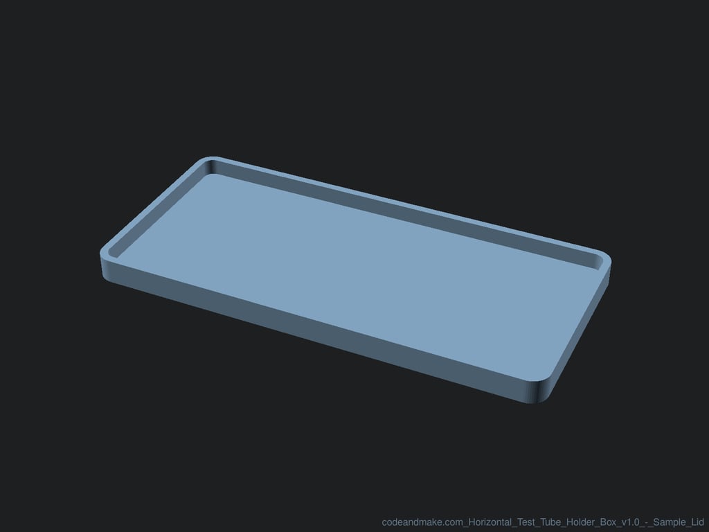 Horizontal Test Tube Holder Box 3d model