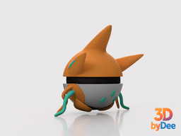 Deoxys Attack Form Poke Ball 3d model