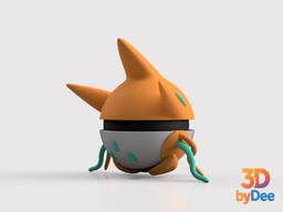 Deoxys Attack Form Poke Ball 3d model