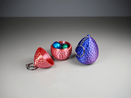 Voronoi Egg Keychain 3d model