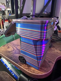 Printed in Place, Trash Can on Wheels 3d model