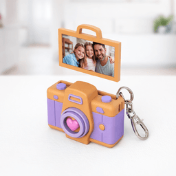 Camera Photo Frame Keychain | Custom Picture Keyring | Instax Mini Fidget Cam 3d model