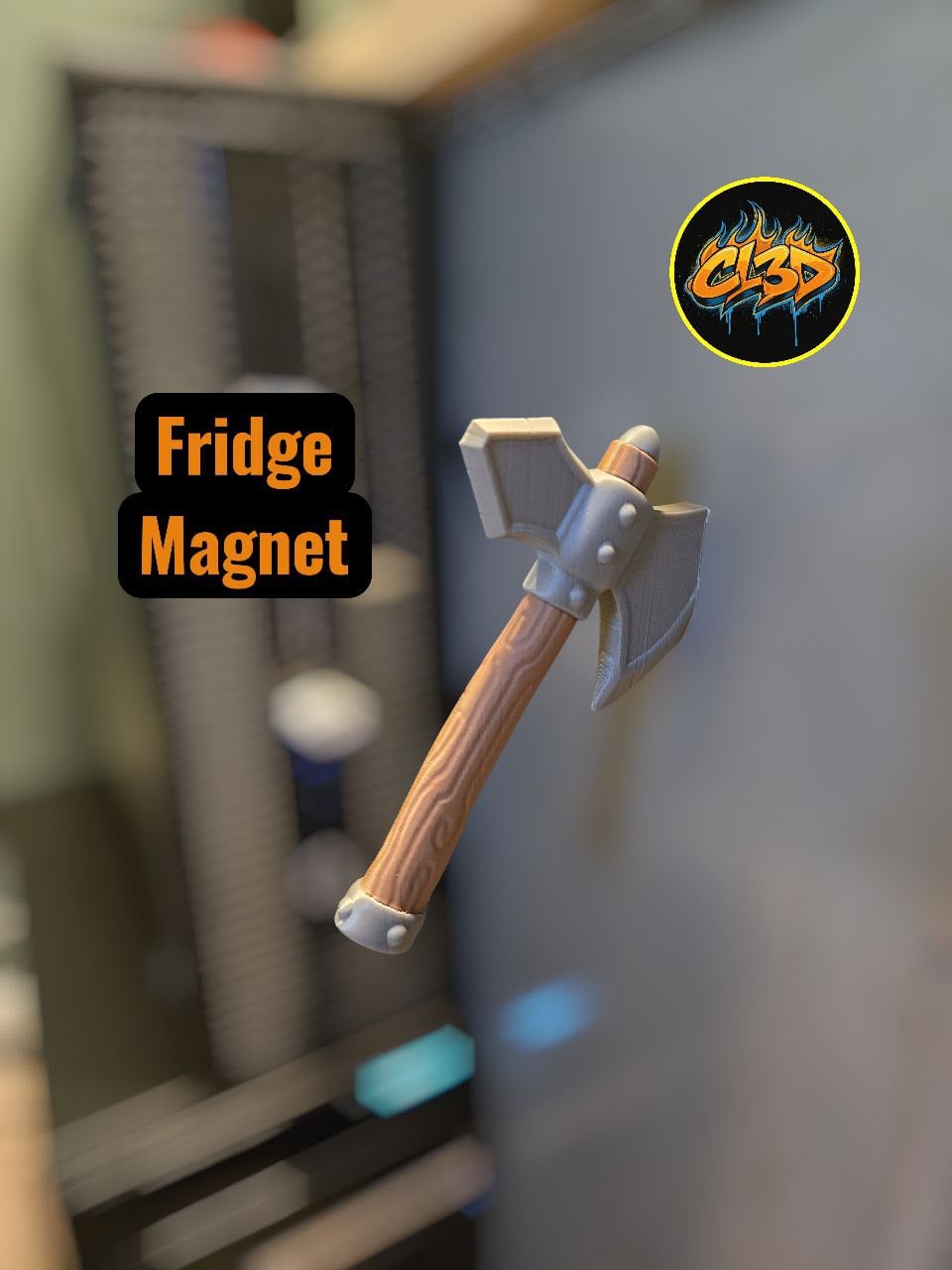 Medieval Axe Fridge Magnet 3d model