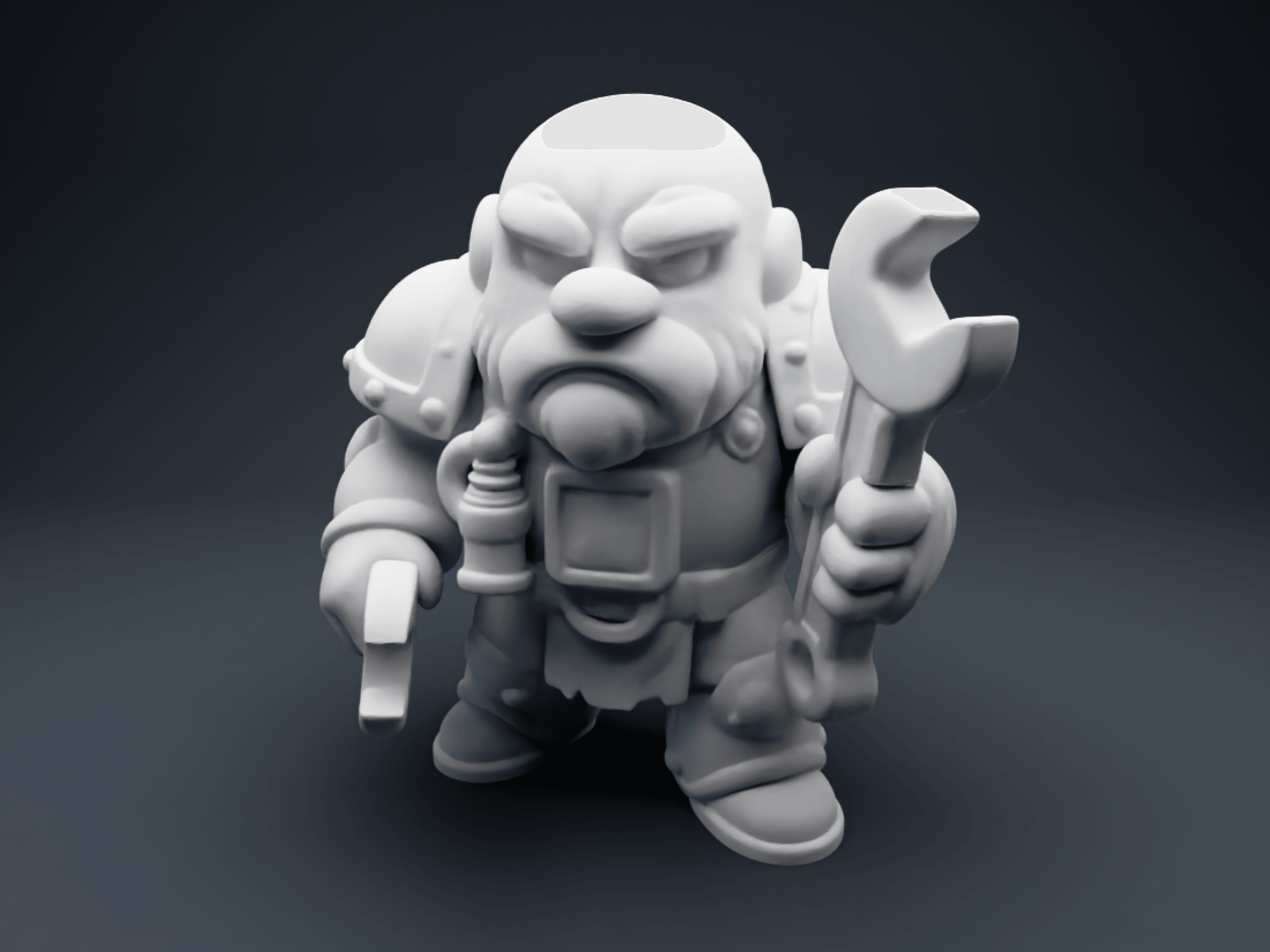 Engineer Mechsmith – Chibi Tech Support Miniature 3d model