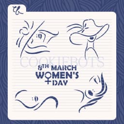 Mujer / Woman Stencil SVG 3d model