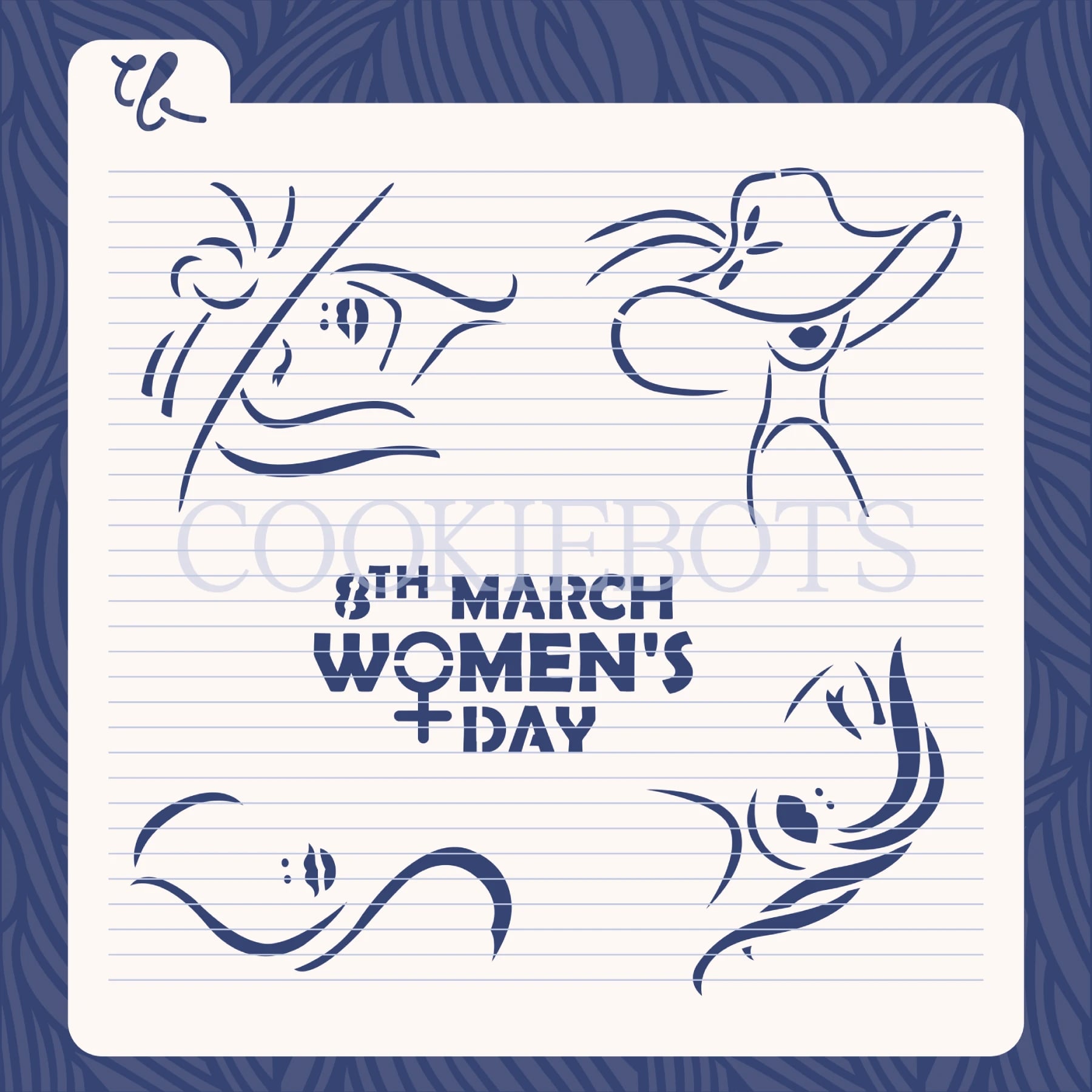 Mujer / Woman Stencil SVG 3d model