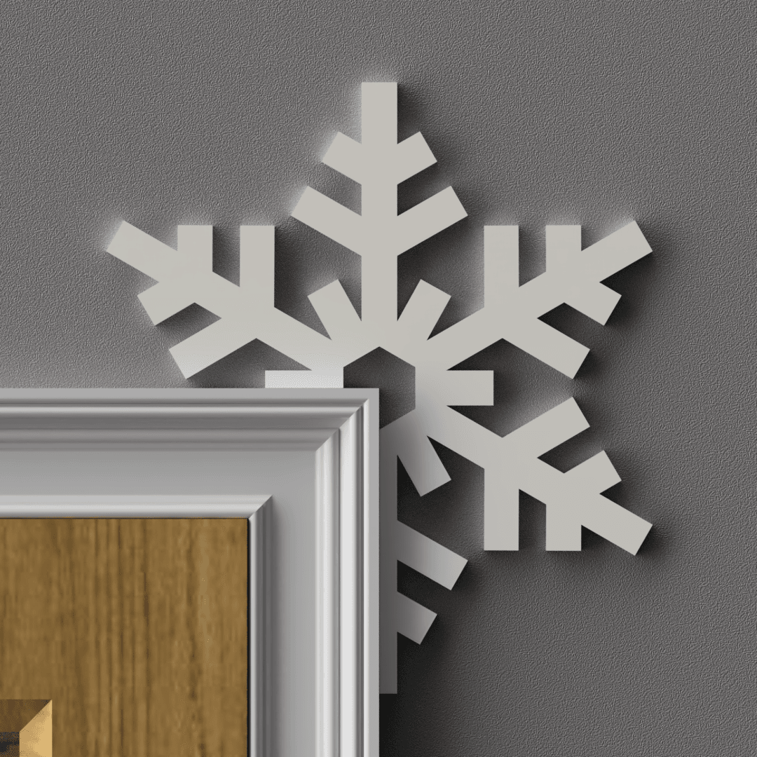 Snowflake Door Topper 3d model