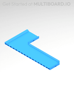 4x(8 to 2) MU - Transition Center - Modular Bolt-Locked Shelf 3d model