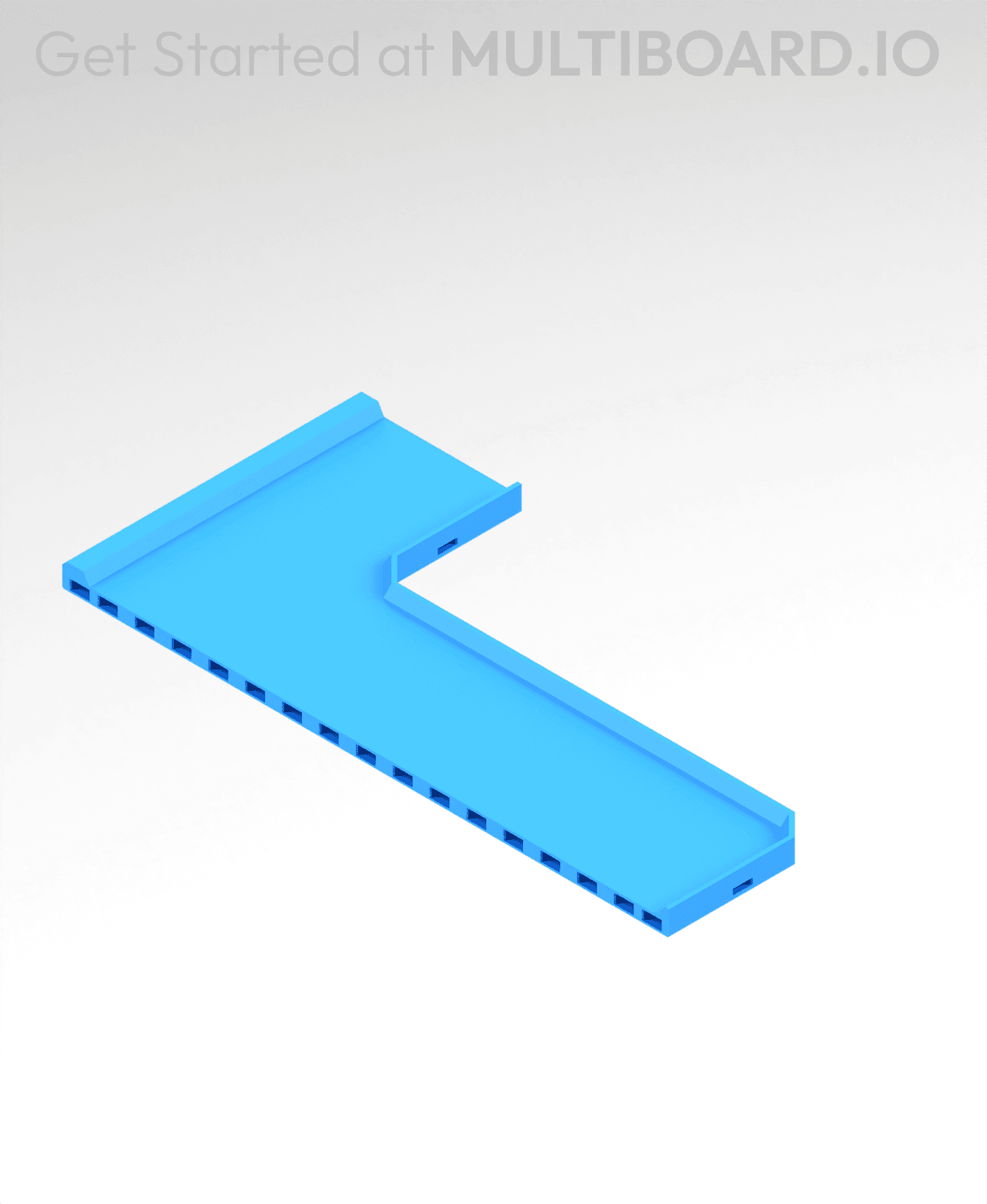4x(8 to 2) MU - Transition Center - Modular Bolt-Locked Shelf 3d model
