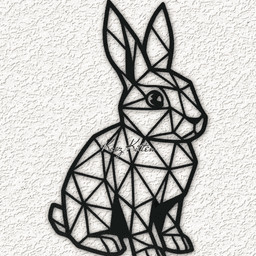 bunny rabbit 7 wall art home decor 3d model