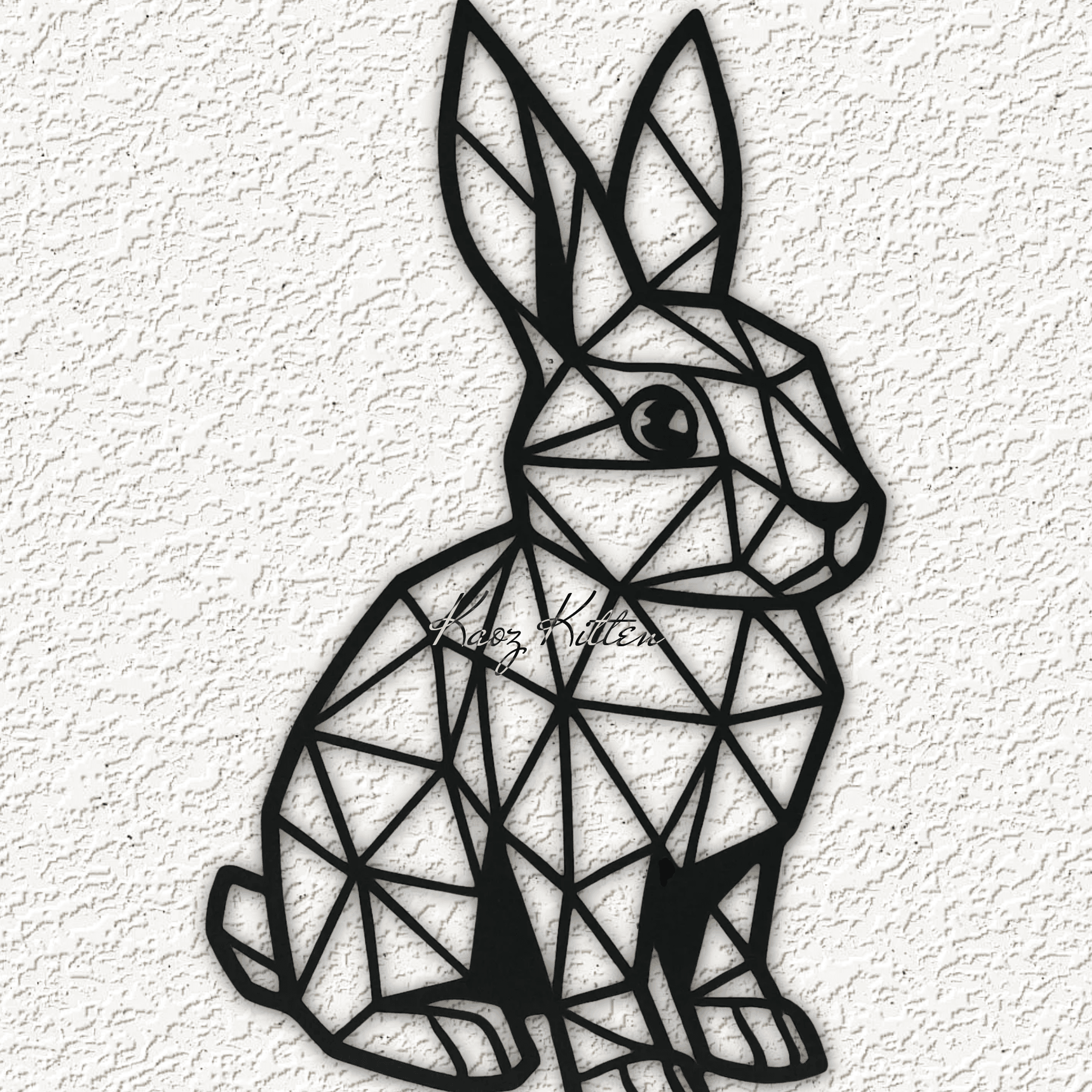 bunny rabbit 7 wall art home decor 3d model