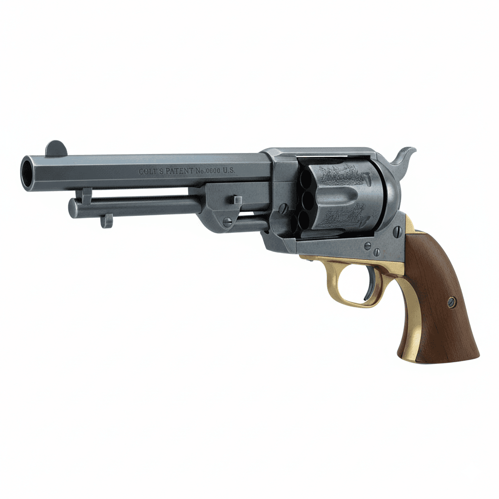 Colt 1860 Army Cavalry Revolver 3d model