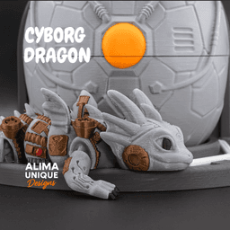 CYBORG DRAGON with Station and Egg 3d model
