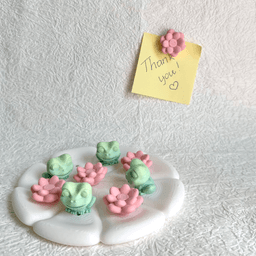 Magnets Frog and Water Lilies 3d model